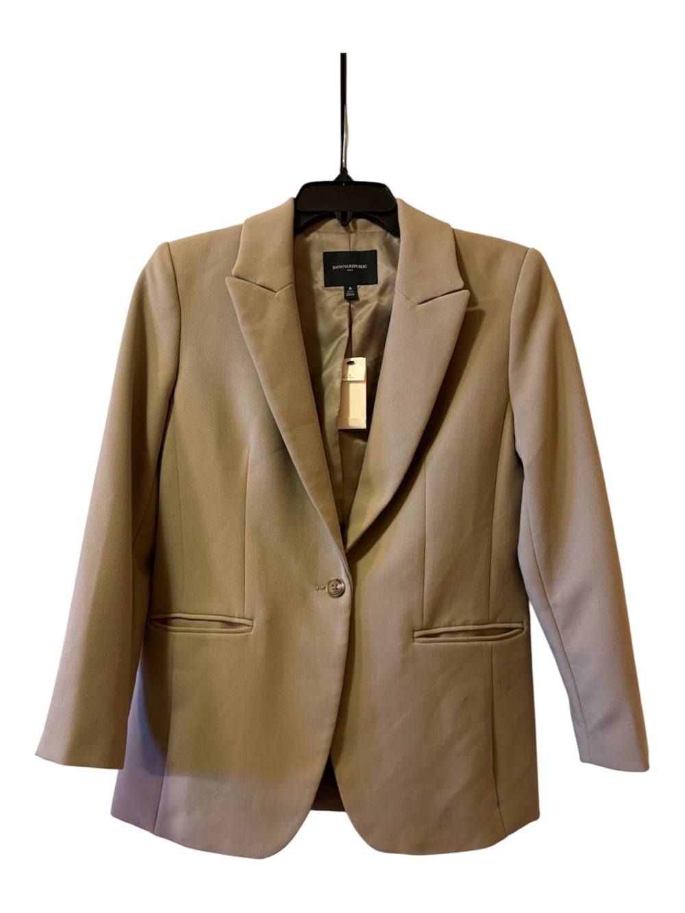Banana Republic Camel-Tan Single-Button Blazer